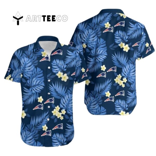 New England Patriots Logo Football Art V3 Hawaiian Shirt 1