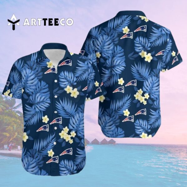 New England Patriots Logo Football Art V3 Hawaiian Shirt 2
