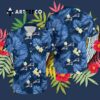 New England Patriots Logo Football Art V3 Hawaiian Shirt 3