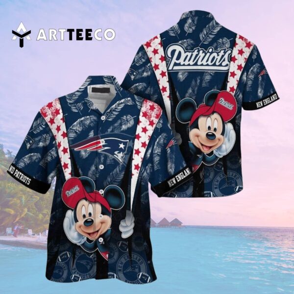 New England Patriots Mickey Mouse Hawaiian Shirt 2