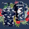 New England Patriots Palm Tree Pattern Hawaiian Shirt 3