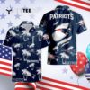 New England Patriots Palm Tree Pattern Hawaiian Shirt 4