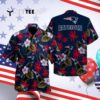 New England Patriots Simple Hibiscus Flower Hawaiian Shirt 4