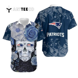 New England Patriots Skull Art Hawaiian Shirt 1