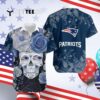 New England Patriots Skull Art Hawaiian Shirt 4