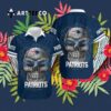 New England Patriots Skull Carved Hawaiian Shirt 3