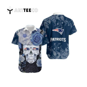 New England Patriots Skull Halloween Embrace Game Day Island Hawaiian Shirt 1