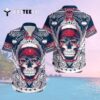 New England Patriots Skull Retro Hawaiian Shirt 2