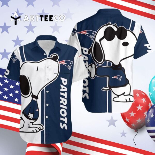 New England Patriots Snoopy Hawaiian Shirt 4