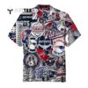 New England Patriots Striped Mens Hawaiian Shirt 1