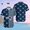 New England Patriots Stripes And Skull Hawaiian Shirt 2
