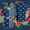 New England Patriots Stripes And Skull Hawaiian Shirt 3
