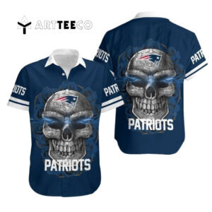 New England Patriots Sugar Skull Hawaiian Shirt 1