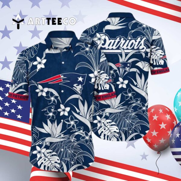 New England Patriots Surfing Aloha Hawaiian Shirt 4