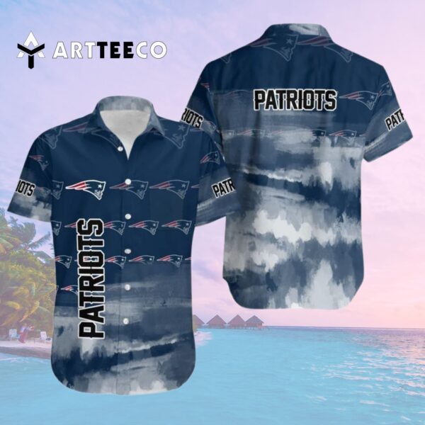 New England Patriots Team Logo Print Hawaiian Shirt 2
