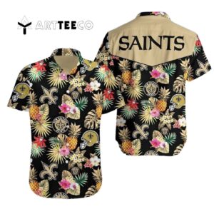 New Orleans Saints Aloha Pattern Colorful Hawaiian Shirt 1