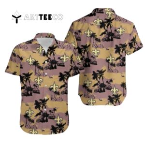 New Orleans Saints Coconut Tree For Fans Hawaiian Shirt 1