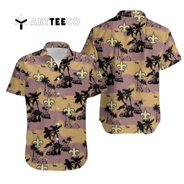 New Orleans Saints Coconut Tree For Fans Hawaiian Shirt 1