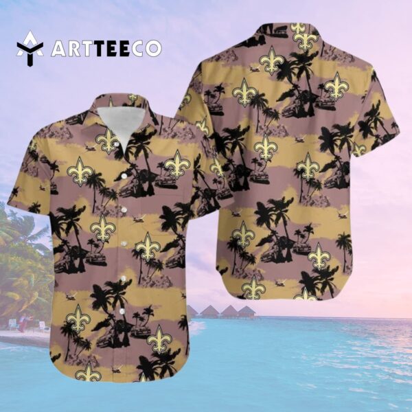 New Orleans Saints Coconut Tree For Fans Hawaiian Shirt 2