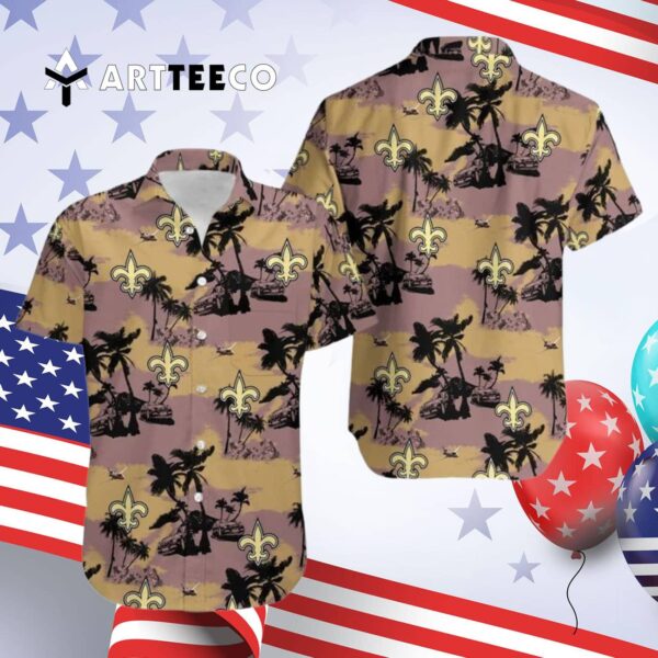 New Orleans Saints Coconut Tree For Fans Hawaiian Shirt 4