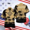 New Orleans Saints Coconut Tree Pattern Hawaiian Shirt 4