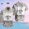 New Orleans Saints Design With Flowers And Big Logo Hawaiian Shirt 2