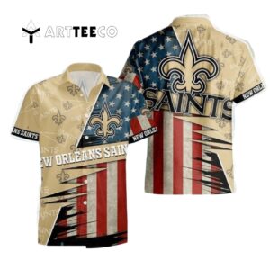 New Orleans Saints Flag Beach Holiday Hawaiian Shirt 1