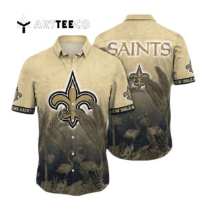 New Orleans Saints Flower Summer Hawaiian Shirt 1