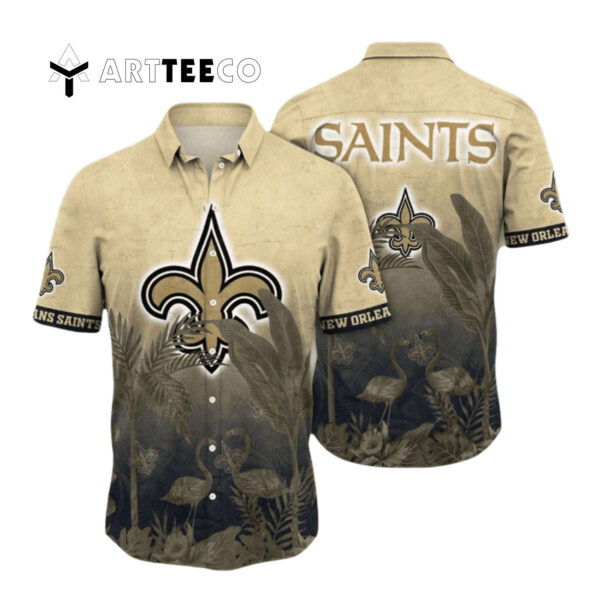 New Orleans Saints Flower Summer Hawaiian Shirt 1