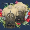 New Orleans Saints Flower Summer Hawaiian Shirt 3