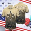New Orleans Saints Flower Summer Hawaiian Shirt 4