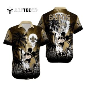 New Orleans Saints Footbal Mickey Hawaiian Shirt 1