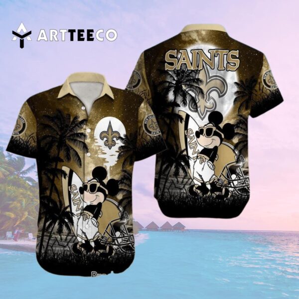 New Orleans Saints Footbal Mickey Hawaiian Shirt 2