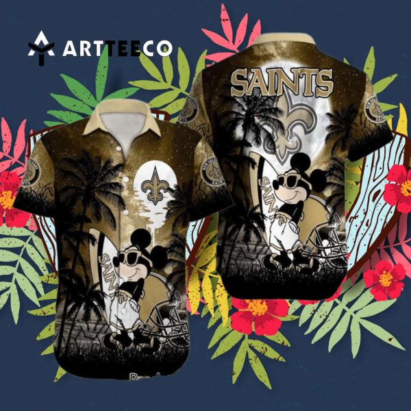 New Orleans Saints Footbal Mickey Hawaiian Shirt 3