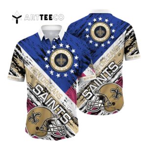 New Orleans Saints Football Helmet Hawaiian Shirt 1