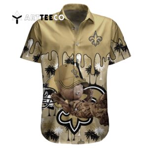 New Orleans Saints Groot Relaxing Hawaiian Shirt 1