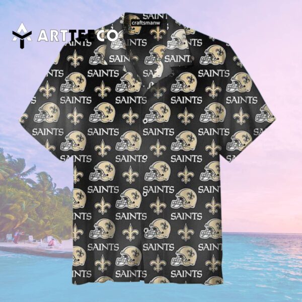 New Orleans Saints Helmet Unisex Hawaiian Shirt 2