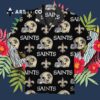 New Orleans Saints Logo Helmet Unisex Hawaiian Shirt 3