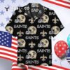 New Orleans Saints Logo Helmet Unisex Hawaiian Shirt 4