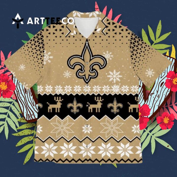 New Orleans Saints Sports Football American Ugly Christmas Hawaiian Shirt 3