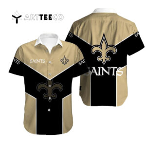 New Orleans Saints Team Logo Hawaiian Shirt 1