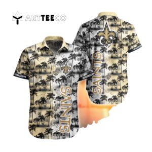 New Orleans Saints Tropical Mix Color Pattern Hawaiian Shirt 1