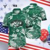 New York Jets Green Background Hawaiian Shirt 4