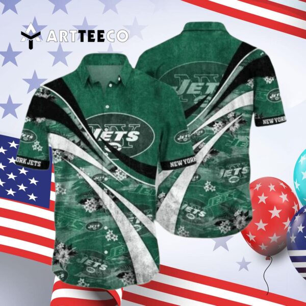 New York Jets Special Floral Summer Vintage Hawaiian Shirt 4