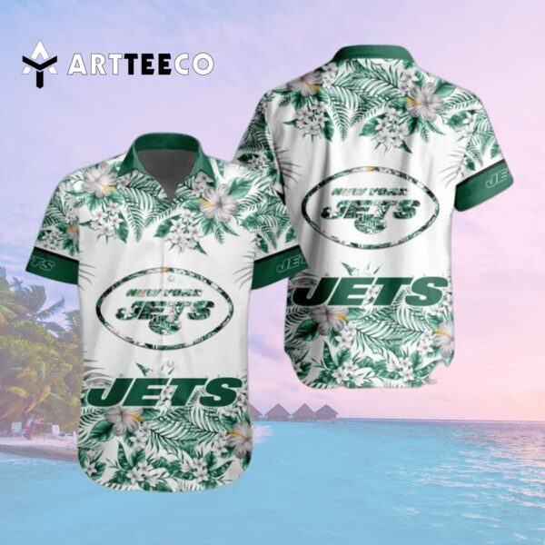 New York Jets Special Floral Tropical Hawaiian Shirt 2