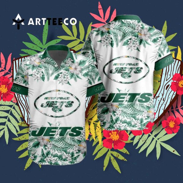 New York Jets Special Floral Tropical Hawaiian Shirt 3