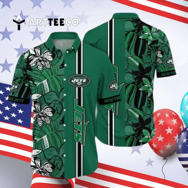 New York Jets Special Floral Unique Hawaiian Shirt 4