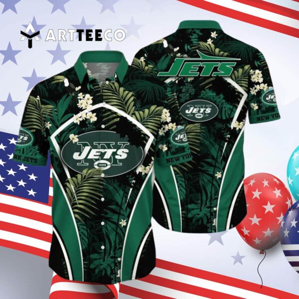 New York Jets Tropical Pattern Hawaiian Shirt 4