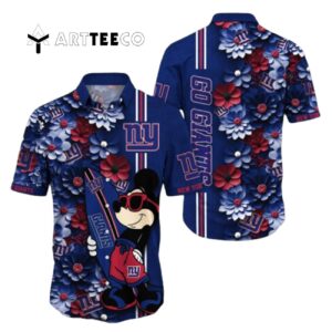 News Yorks Giants Aloha Mickey Hawaiian Shirt 1