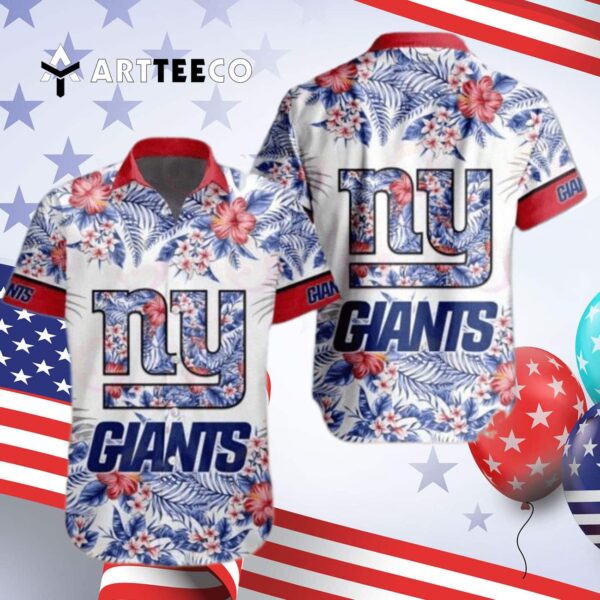 News Yorks Giants Aloha Pattern Hawaiian Shirt 4